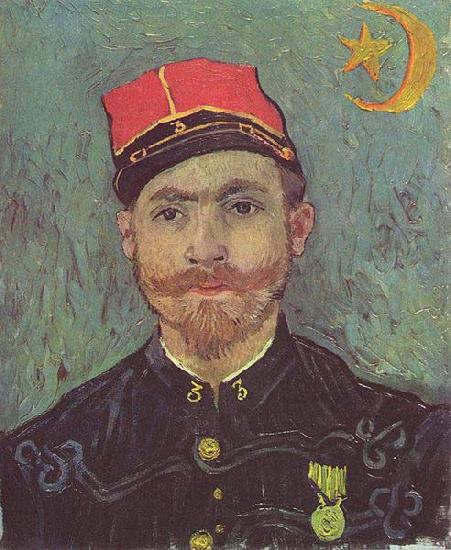 Vincent Van Gogh Portrait of Paul-Eugene Milliet, Second Lieutenant of the Zouaves France oil painting art
